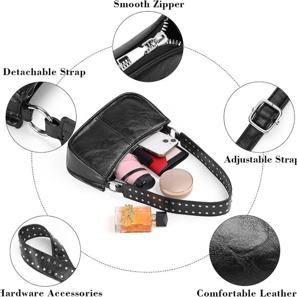 Elegant Small Shoulder Bag for Women | Versatile Crossbody Handbag 10.43" - Picture 3 of 8